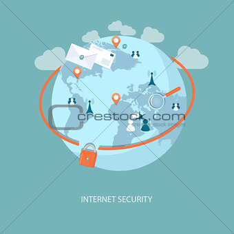 banner of internet security