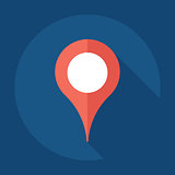 Map pin flat design style modern icon, pointer vector symbol