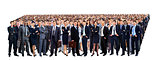Large group of people full length isolated