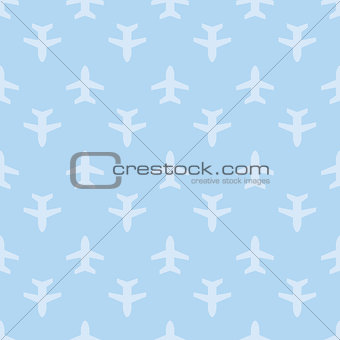Blue seamless aircraft art background