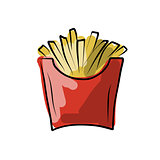 French fries sketch for your design