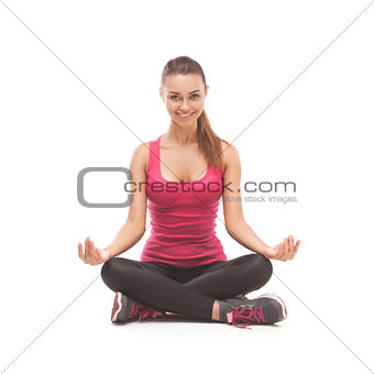Fitness woman doing sport exercise