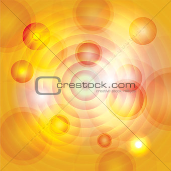 Abstract Yellow, Gold and Orange Circles Background