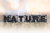 Nature Concept Vintage Letterpress Type