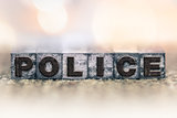 Police Concept Vintage Letterpress Type