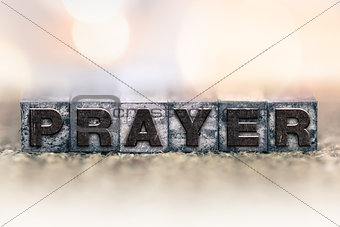 Prayer Concept Vintage Letterpress Type