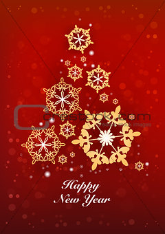New Years and Christmas red background