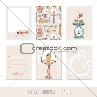 Set of 6 creative journaling cards.