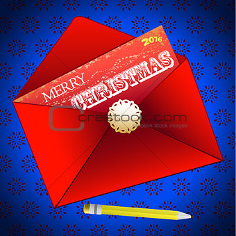 Merry Christmas envelope background