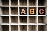 ABC Concept Wooden Letterpress Type in Draw