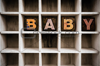 Baby Concept Wooden Letterpress Type in Draw