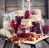 Homemade cranberry jam 