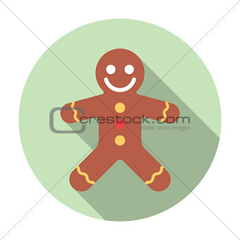 Gingerbread Flat Icon