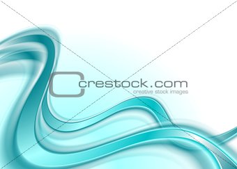 Bright blue waves abstract vector background