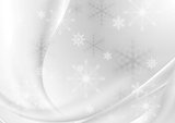 Abstract grey pearl wavy Christmas background