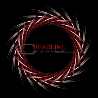 Dark red and black concept round logo design