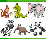 wild animals cartoon set