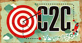 C2C Concept. Poster in Flat Design.