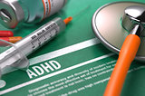 Diagnosis - ADHD. Medical Concept.