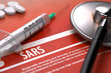 Diagnosis - SARS. Medical Concept.