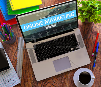 Online Marketing. E-commerce Concept.