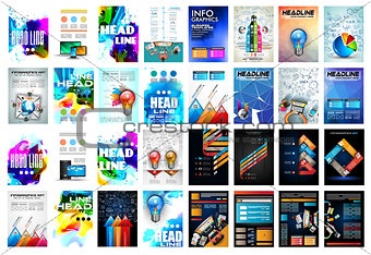 Set of Brochure, Flyers and layout templates for you projects