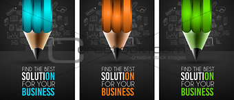 Business Success Concept with Doodle design style