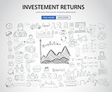 Investment Returns  concept with Doodle design style 