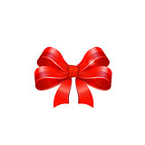 Red bow vector.