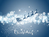 Decorative background for Christmas with santa and reindeer 