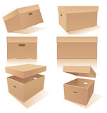 Boxes with handles and lids