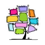 Art tree with frames for your design