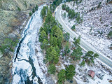 Poudre River Canyon aerial view