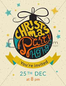 Christmas party ho ho ho invitation template
