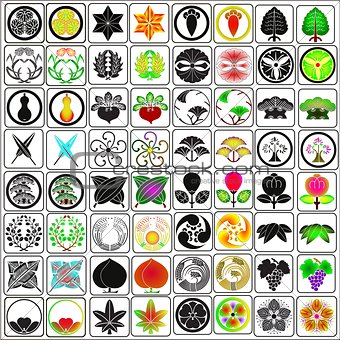 Japanese crests family emblems