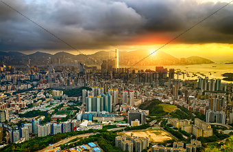 Hong Kong City Sunset