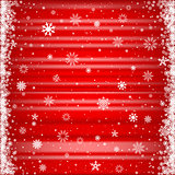 The red snowy background