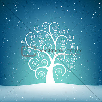 The snow tree