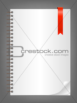 Notebook with bookmark