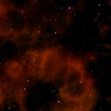 Orange space nebula