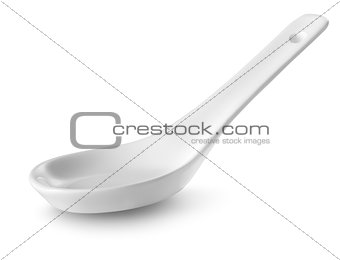 Ceramic spoon isolated