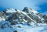 Winter rocky mountain view ( Austria).
