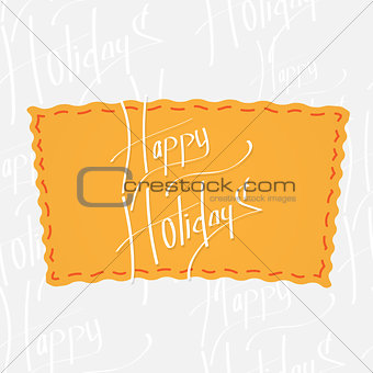 Holiday greetings lettering
