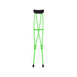 Retro crutches in green design