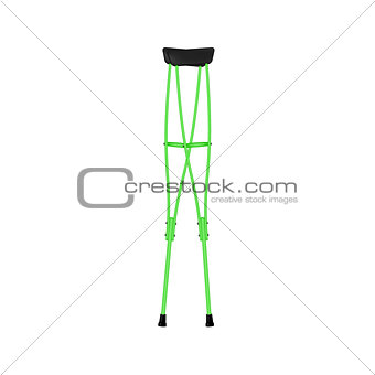 Retro crutches in green design