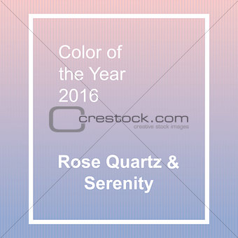 Rose Quartz and Serenity - trendy fashion color of the year 2016.