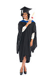 Portrait of a female graduate with her diploma