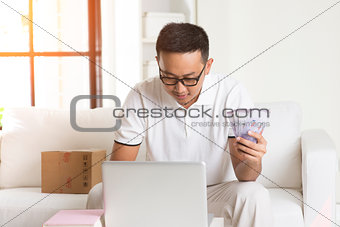 asian male online shopping