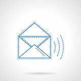 E-mail blue flat line vector icon