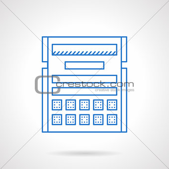 Blue flat line planning vector icon